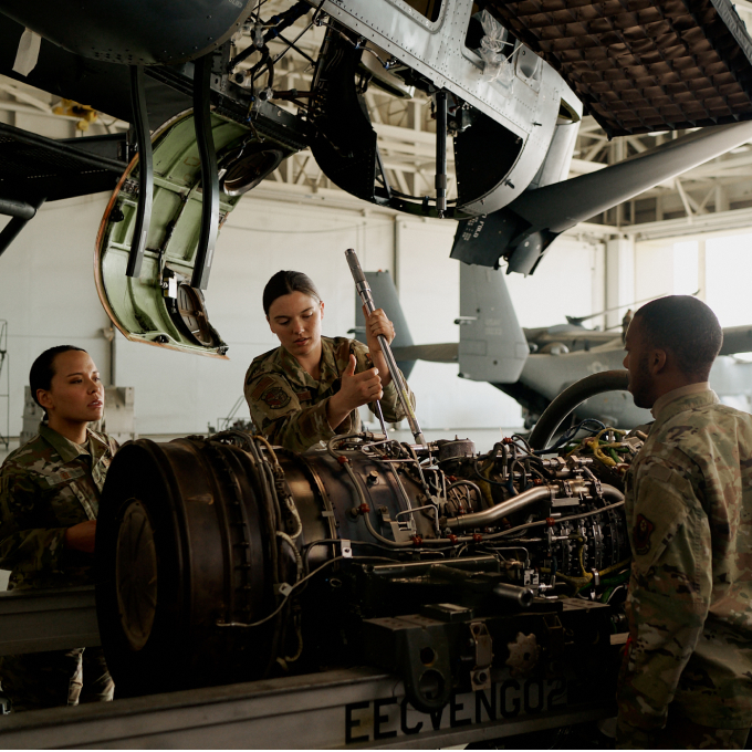 maintainers working on an engine